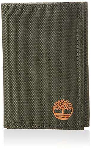 Shop Timberland Men's Olive Trifold Nylon Wallet - Stylish & Durable One Size Accessory