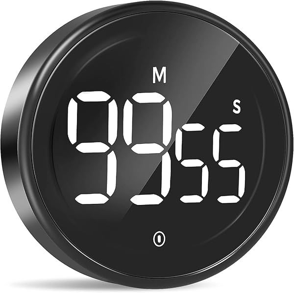LIORQUE Digital Kitchen Timer: Magnetic Countdown & Countup Timer with Large LED Display for Cooking, Classroom & Fitness