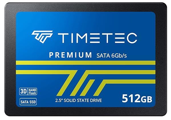 Timetec 512GB SSD 3D NAND QLC - Fast SATA III 6Gb/s Internal Drive for PC & Laptop | 550 MB/s Read Speed