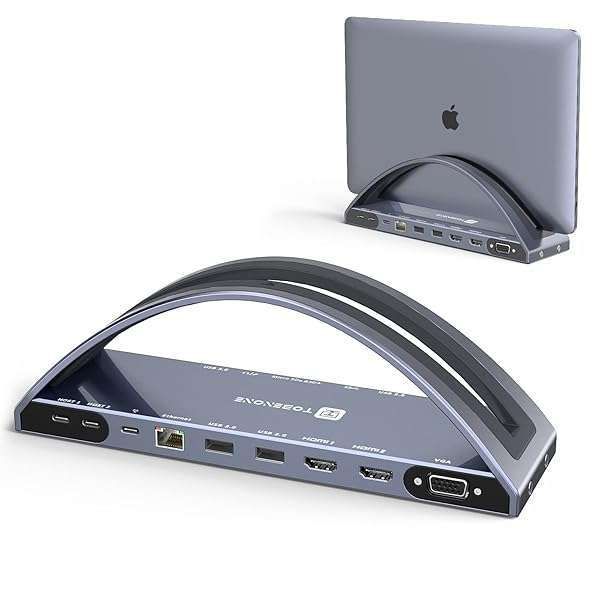 Ultimate TobenONE USB C Docking Station: Dual HDMI for MacBook Pro/Air, 4K Support, USB Hub, Ethernet & More