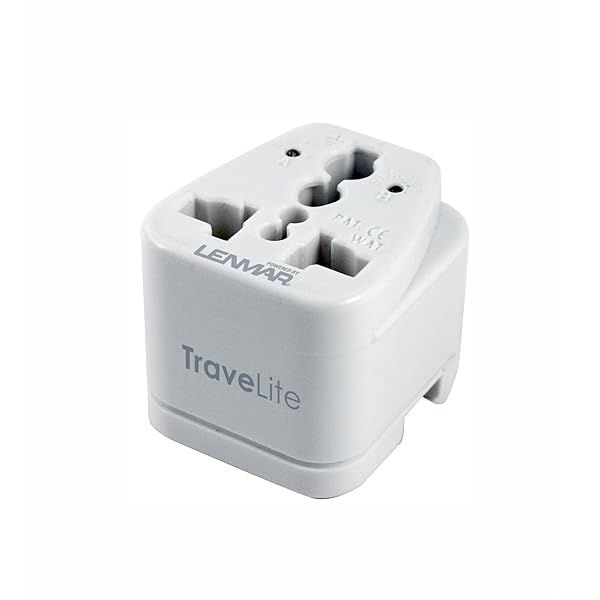 TraveLite Ultra Compact International Travel Adapter: Perfect for Europe, Asia, Africa & More | Lenmar