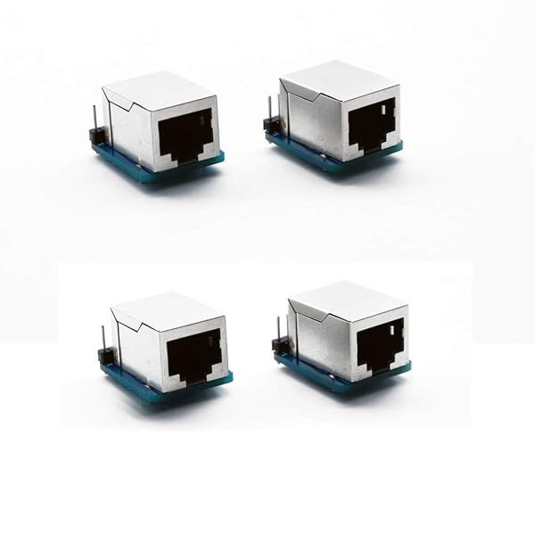 Treedix 4 Pcs RJ45 8-Pin Connector Kit for Ethernet DMX-512 RS-485 RS-422 RS-232 - Unassembled Breakout Board