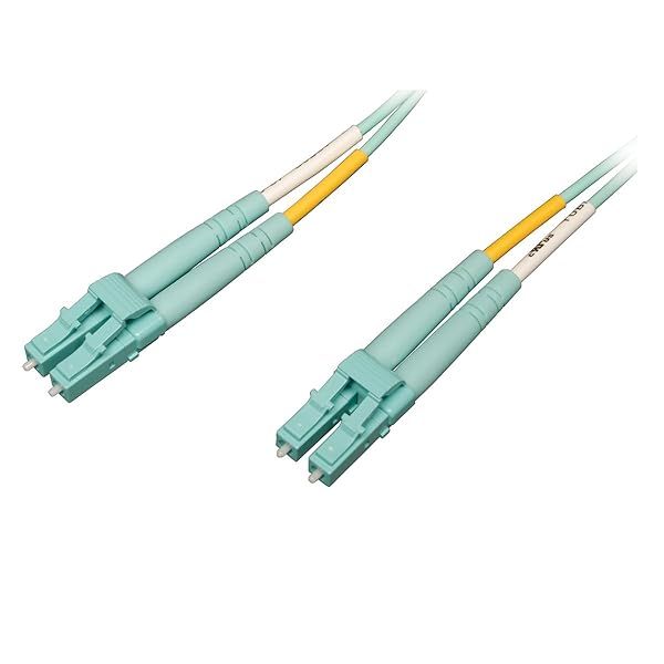 Tripp Lite 10Gb/100Gb OM4 LSZH Fiber Patch Cable 1M (3ft) - Aqua LC/LC Duplex for High-Speed Networking