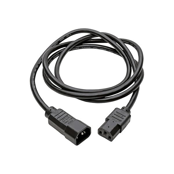 Tripp Lite 6ft Power Extension Cord 13A, 16AWG (IEC-320-C14 to C13) - Reliable Black Cable for Computers