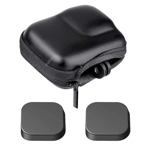 ULBTER Mini Storage Bag Case for GoPro Hero 8-13 + Rubber Lens Cap Cover - 2+1 Pack Accessory