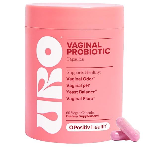 URO Vaginal Probiotics for Women - pH Balance & Healthy Flora with Lactobacillus - 60 Count Supplement