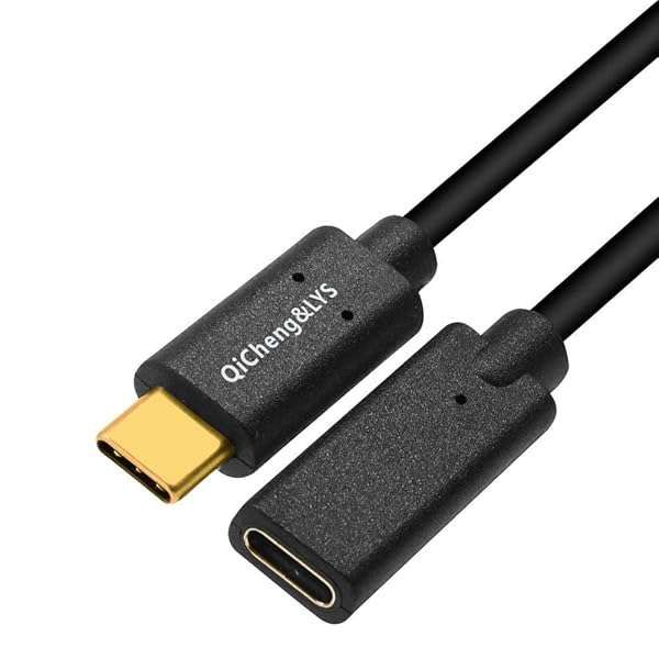 USB-C 3.1 Male to Female Extension Cable (2ft) - 10Gbps Data, Video & Audio Sync for Type-C Devices