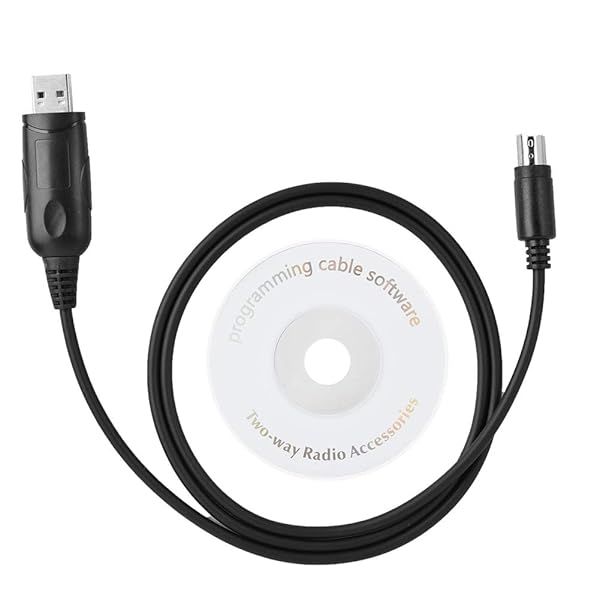 USB Programming Cable & Driver CD for Yaesu FT-7800R, FT-7900R, FT-8800R, FT-8900R - Compatible Two Way Radio Accessories