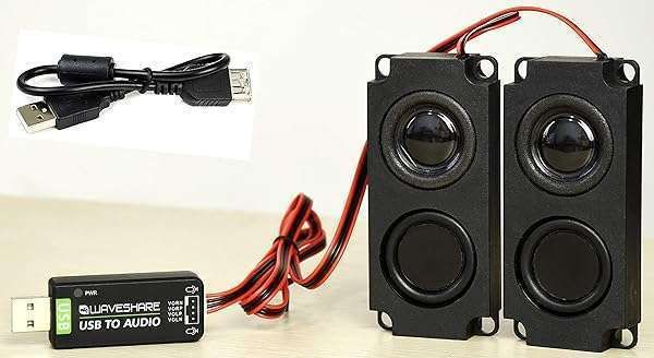 USB to Audio Adapter: External Stereo Sound Card for Raspberry Pi, Jetson Nano & More - Plug & Play, Driver-Free