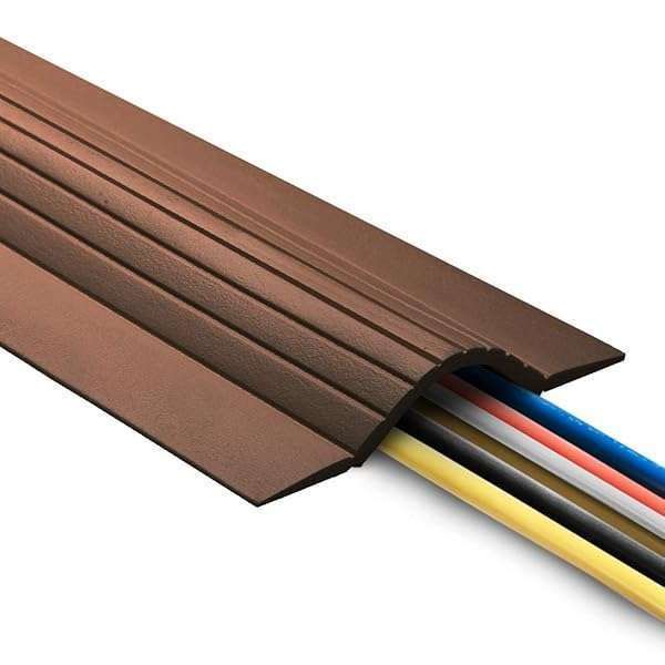 UT Wire 10FT Low Profile Cord Cover & Wire Protector - High Capacity Brown Cable Blanket