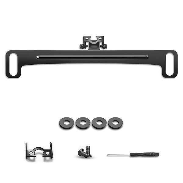Universal Stainless Steel Rear View Camera Mount for Backup Cameras - Easy Installation License Plate Bracket