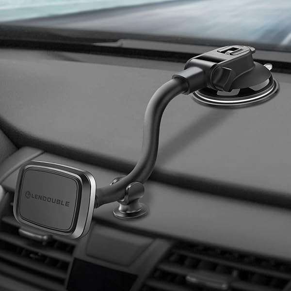 Universal Magnetic Phone Holder for Car - Heavy Duty Gooseneck Mount with Strong Suction for iPhone 16 & Tablets
