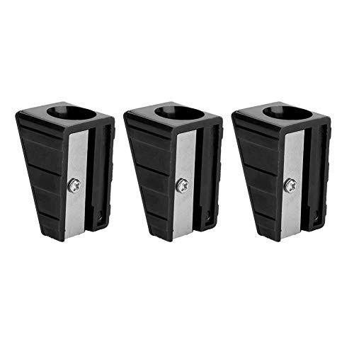 VGEBY 3Pcs Pool Cue Tip Shaper Tool - Portable Billiards Cue Tip Trimmer & Repair Accessory (Black)