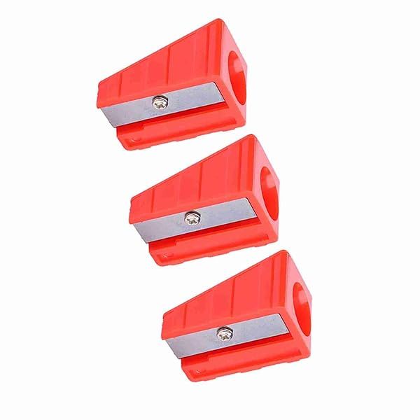 VGEBY 3Pcs Pool Cue Tip Shaper Tool Set - Portable Billiards Tip Trimmer & Repair Kit (Red) for Perfect Cue Tips