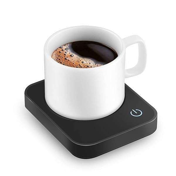VOBAGA Coffee Mug Warmer: Smart Electric Warmer with Auto Shut Off & 3 Temp Settings for Coffee, Tea & More