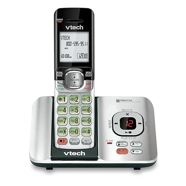 VTech CS6529 DECT 6.0 Phone: Cordless Handset with Caller ID & Answering System - Silver/Black