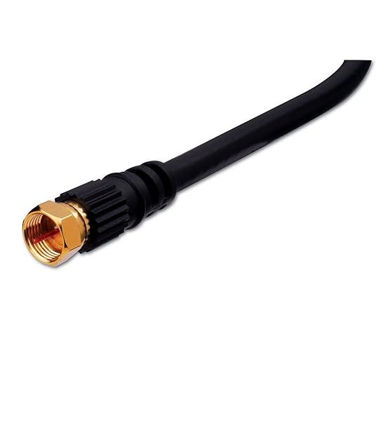 Vanco FFRG6U3X 3ft RG6 Coaxial Cable - F Type Plug to F Type Plug (Black) for Optimal Signal Quality