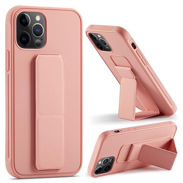 Varikke iPhone 15 Pro Max Case with Stand Multi-Functional Magnetic Kickstand Protective Slim Cute Hybrid Cover 6.7 Inch Pink