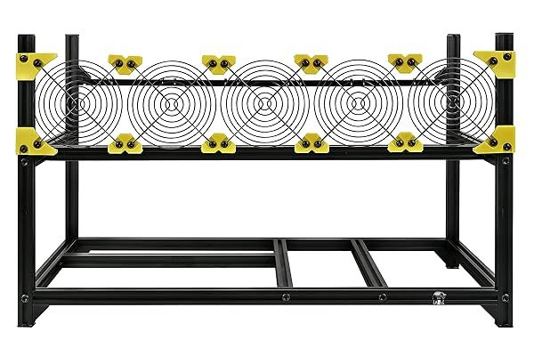 Veddha V3C 6 GPU Mining Case Aluminum Stackable Open Air Frame for Ethereum ZCash Monero Bitcoin Siacoin Mining