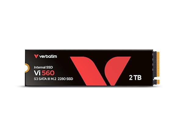 Verbatim 2TB SSD Vi560 Internal Solid State Drive 3D NAND SATA III M.2 2280 for High-Speed Storage Upgrade