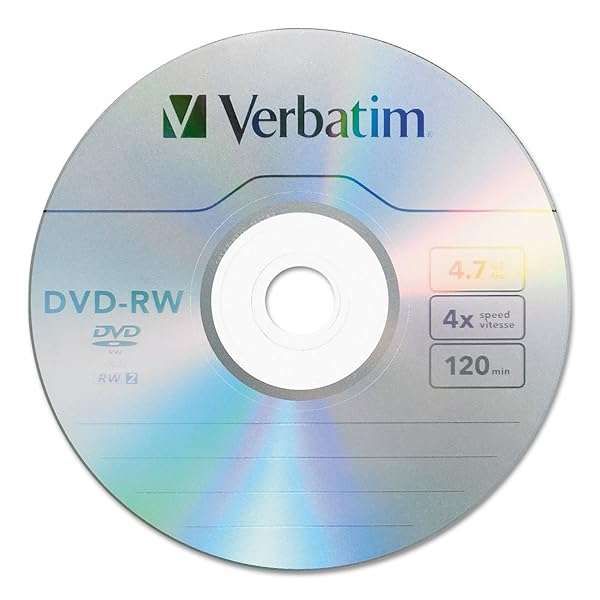 Verbatim DVD-RW 4.7GB 4X Blank Discs - 30 Pack Spindle for Reliable Recording