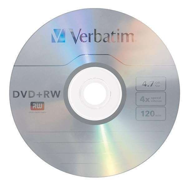 Buy Verbatim DVD+RW 4.7GB 4X with Branded Surface - 1 Pack Jewel Case for High-Quality Data Storage