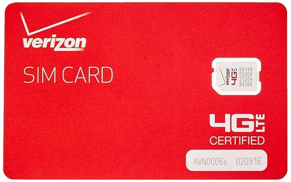 Verizon Nano SIM Card 4G LTE for Samsung Galaxy S6 & S6 Edge - Fast NFC Connectivity