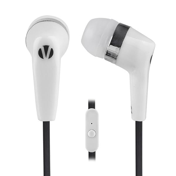 Vivitar V1072 White Infinite Stereo Earphones High Quality Sound Comfortable Fit