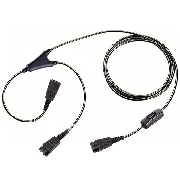 VoiceJoy GN-Y Training Supervisor Cable with Mute for Jabra Headsets - Quick Disconnect Solution