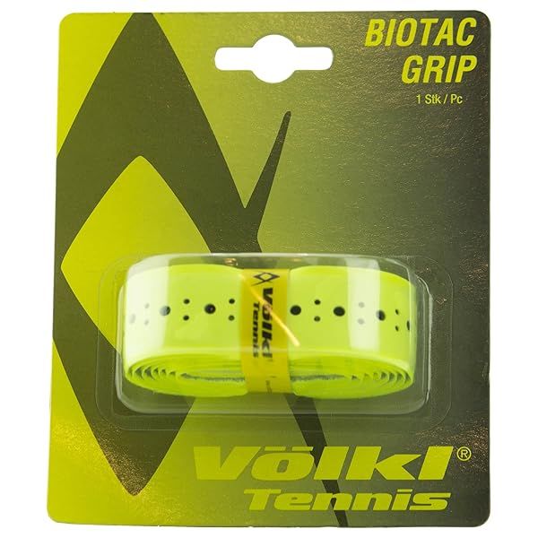 Volkl Biotac Replacement Grip - Neon Yellow/Black Dots | Enhance Your Tennis Game