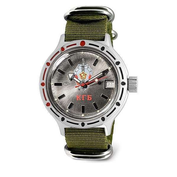 Vostok KGB Amphibian Automatic Diver Watch | Men's 200m Waterproof | Stylish Green Strap | Model 420892