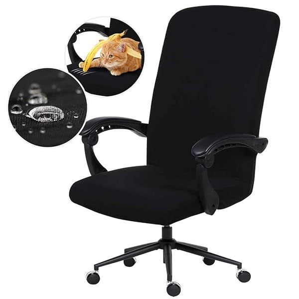 Water-Resistant Stretch Chair Cover: Washable, Durable, & Pet-Friendly Slipcover for Office Chairs