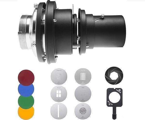 Bowens Mount Optical Snoot: Enhance Photography with Conical Flash Projector & Gobos for Stunning Light Effects
