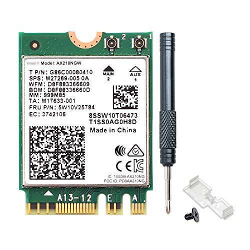 Upgrade to Wi-Fi 6E AX210NGW: Fast 6GHz Tri-Band Wireless Card for Windows 10/11 Laptops