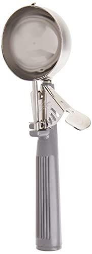 Winco Ice Cream Disher Size 8 with Gray Handle - Perfect for Scooping Ice Cream!