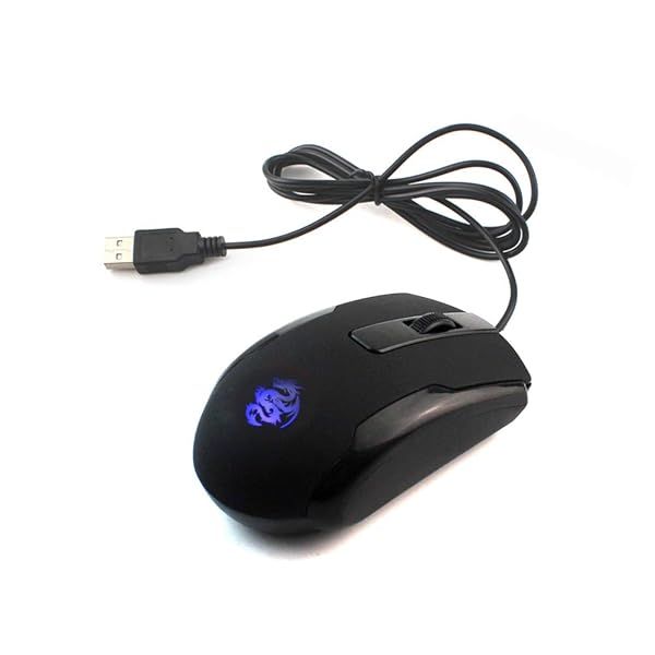 WishLotus Left-Handed Mouse: Laser Engraved, 800 DPI, Plug & Play Mini USB for Laptops