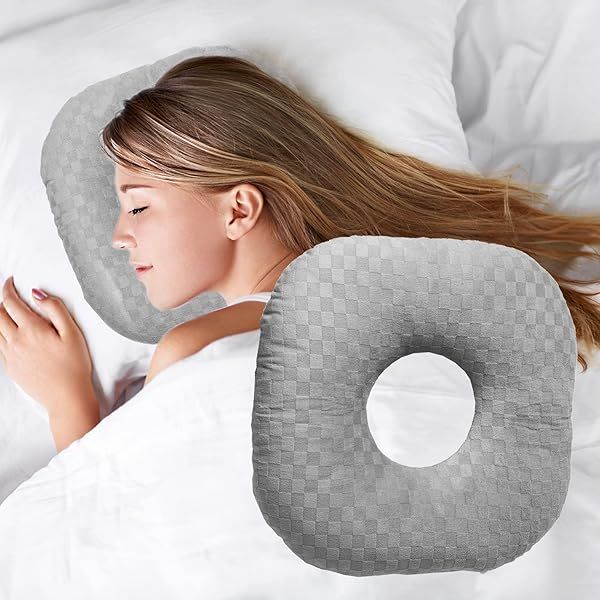 Comfortable Wuronsa Ear Piercing Pillow for Side Sleepers - Relief for Ear Pain & Inflammation