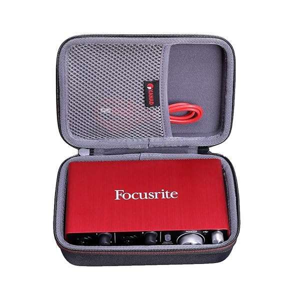 XANAD Hard EVA Case for Focusrite Scarlett Solo & 2i2 (3rd Gen) - Durable Storage Bag for Audio Interfaces