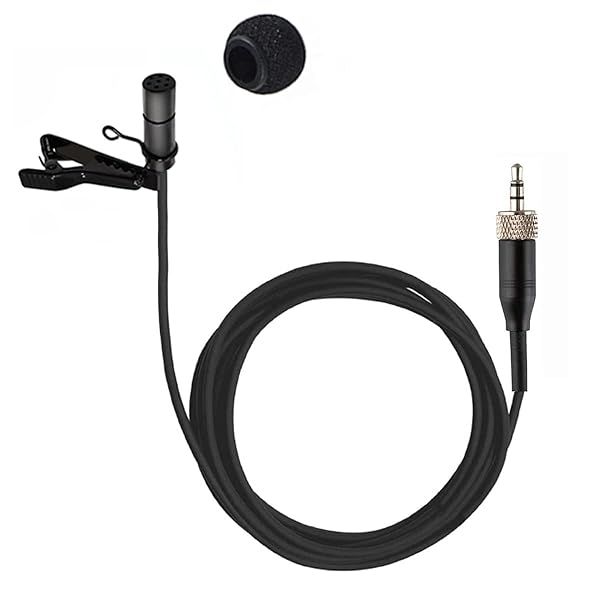 XGWTH Lavalier Microphone: Omnidirectional Condenser Mic for Sennheiser Wireless Systems - 3.5mm Clip-On with Cap