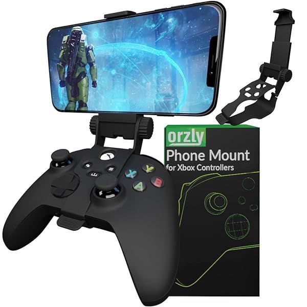 Adjustable Xbox Series X Controller Mobile Gaming Clip - Compatible Phone Mount for Xbox One & S - Carbon Black
