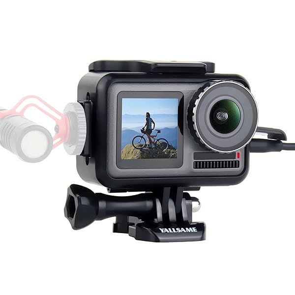YALLSAME Frame Case for DJI Osmo Action: Protective Shell with Cold Shoe Mount for Vlogging & Photography