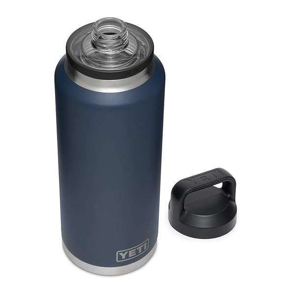 YETI Rambler 46 oz Bottle - Vacuum Insulated Stainless Steel with Chug Cap in Navy | Durable Hydration Solution