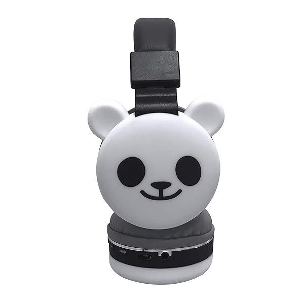 YLFASHION Panda Kids Headphones: Wireless FM Stereo Over-Ear Headset for Study & Music