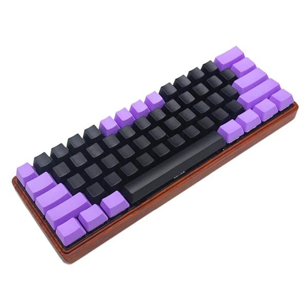 YMDK 61 ANSI 60% Custom Keycaps - Thick PBT OEM Profile for Cherry MX Mechanical Keyboards
