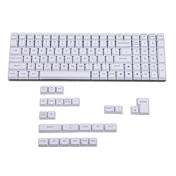YMDK 96 84 ANSI ISO Keyset - OEM Thick PBT Keycaps for Cherry MX Keyboards | YMD96, RS96, KBD75, YMD75, FC980M