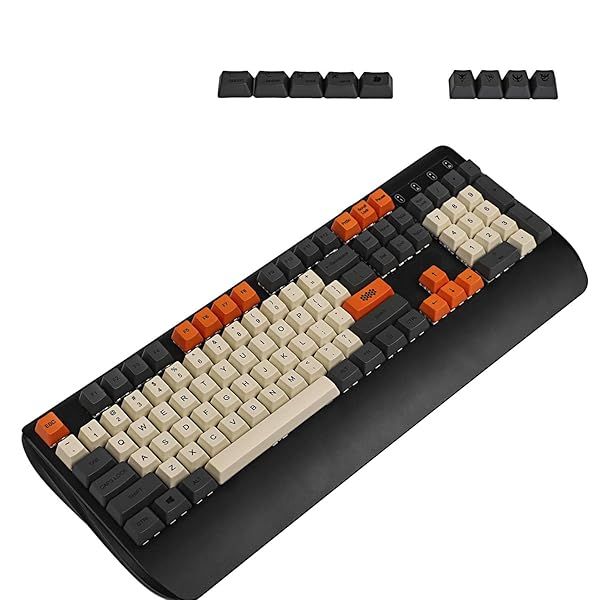 YMDK Carbon Dye Sub Keycaps for Mac - 108 Thick PBT OEM Profile for 104 TKL & 60% MX Switch Keyboards