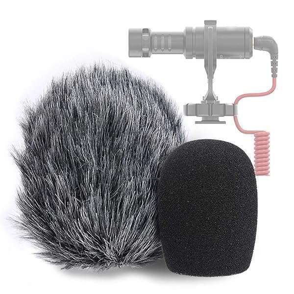 YOUSHARES VideoMicro Microphone Windscreen & Deadcat Wind Shield - 2 Pack for Rode VideoMicro & VideoMic Me