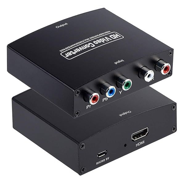 YPbPr to HDMI Converter: 4K Component to HDMI Adapter for DVD, Xbox, PS2, Nintendo & More