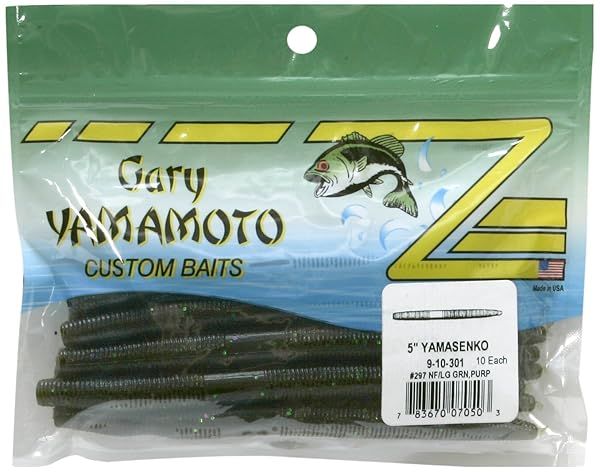 Yamamoto 9-10-301 Senko 5-Inch Green Pum-Packin Lures - 10-Pack for Ultimate Fishing Success