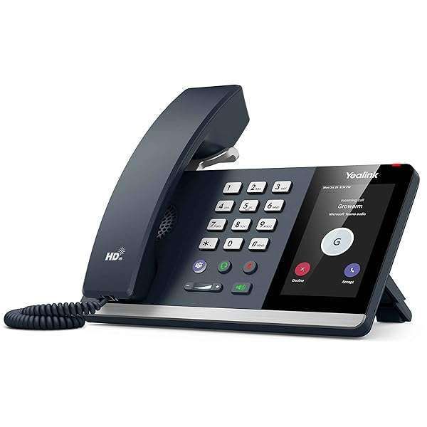Yealink MP54 IP Phone - Corded Desktop Phone in Classic Gray | High-Quality Communication Solution